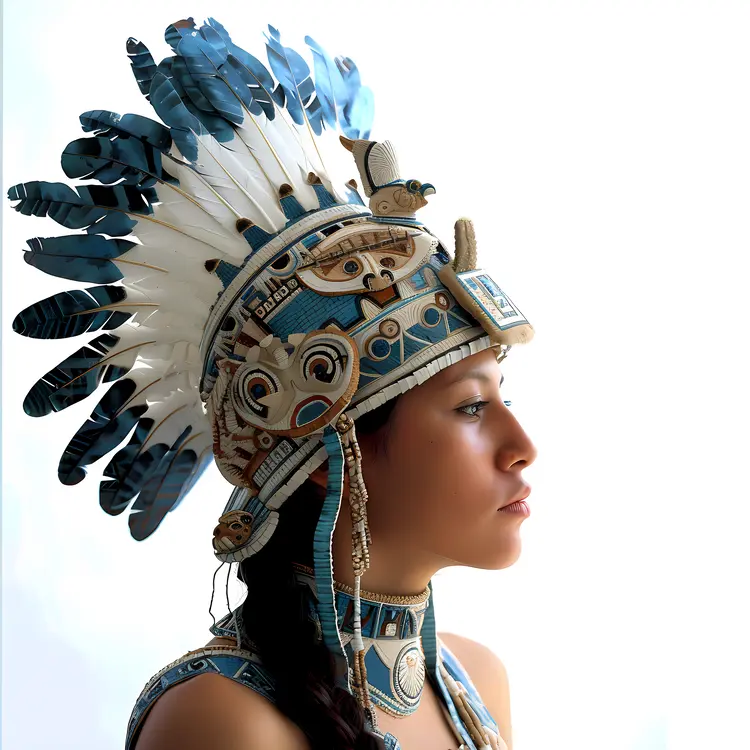 Aztec Headdress on Woman