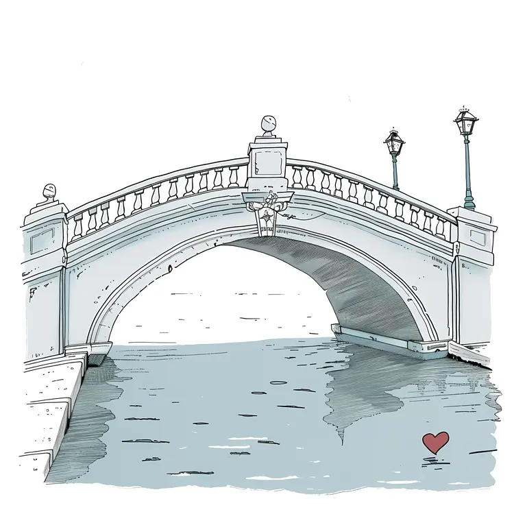 White Bridge with Heart