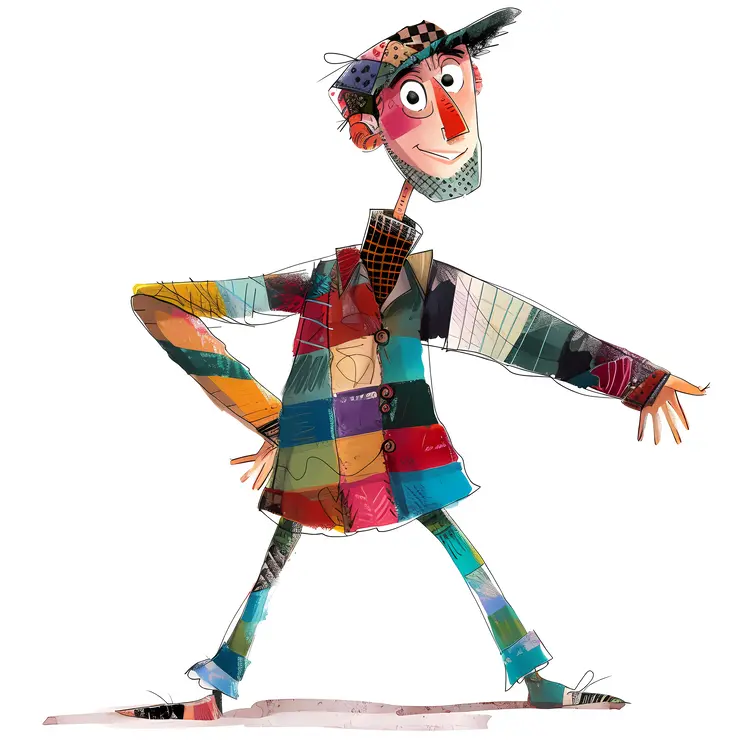 Colorful Patchwork Character