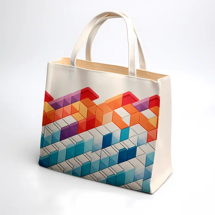 Abstract Colorful Cubes Tote Bag