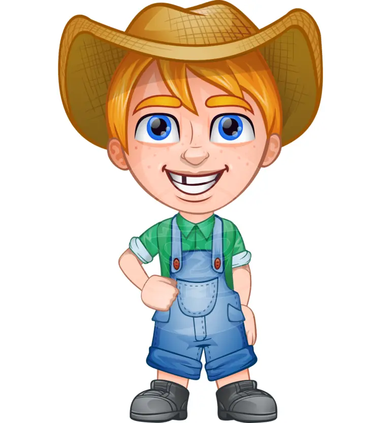 Cheerful Farmer Boy