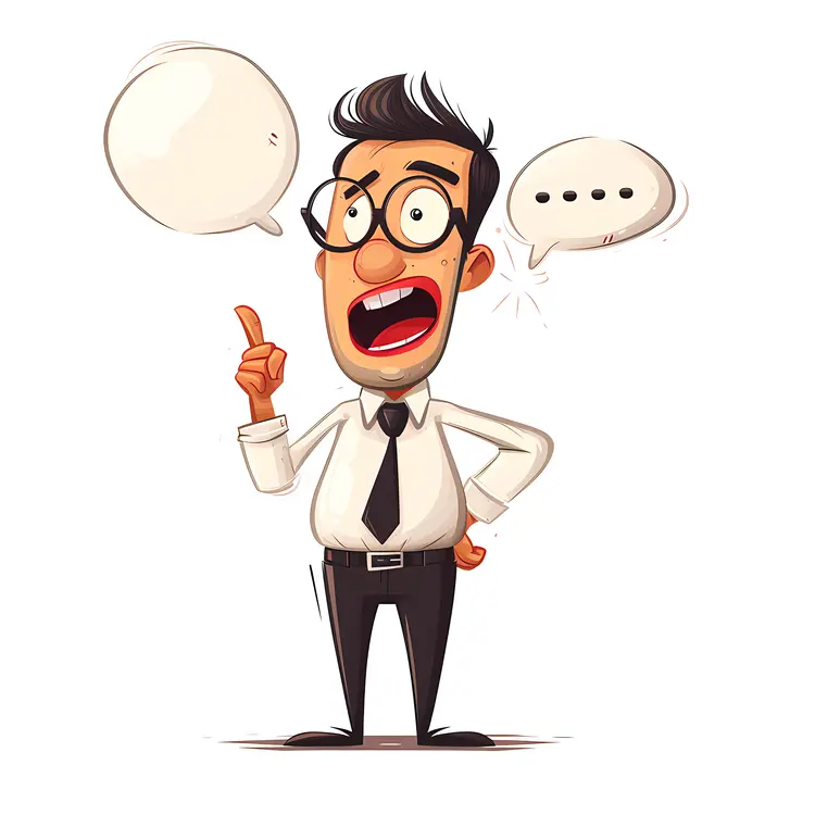 Man with Speech Bubble