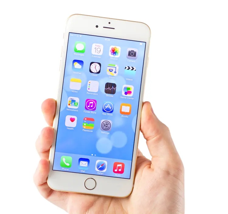 Hand Holding Smartphone with Apps
