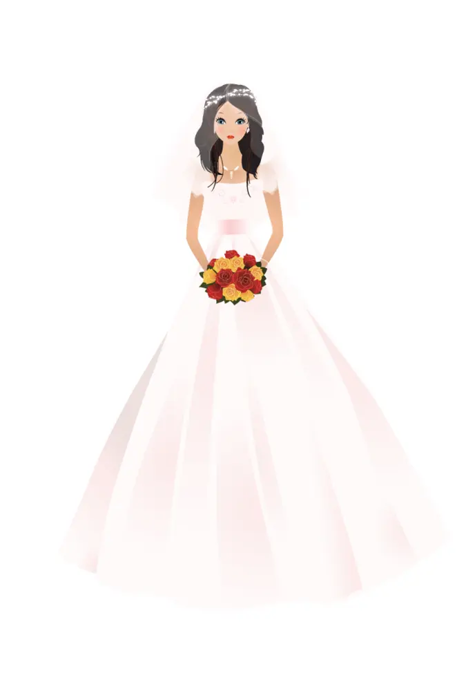 Elegant White Wedding Dress