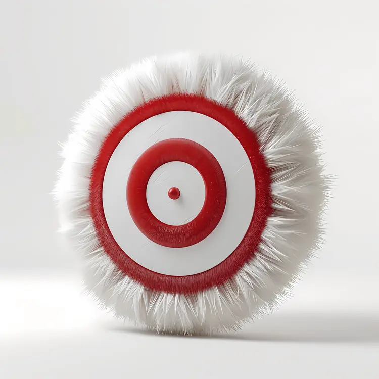 Furry Red and White Target