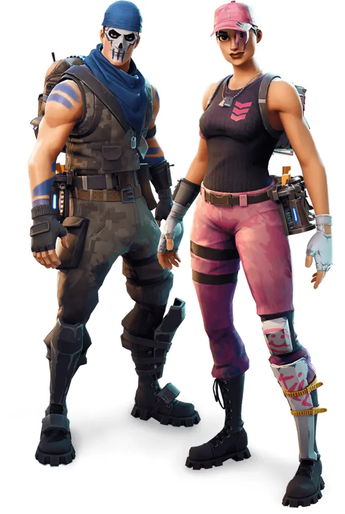 Black and Pink Characters in Action