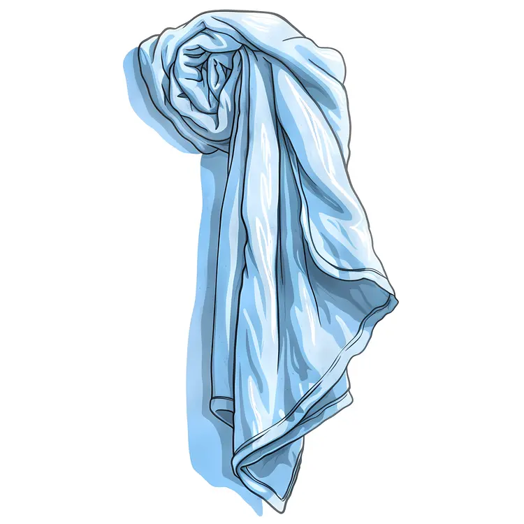 Blue Towel Hanging