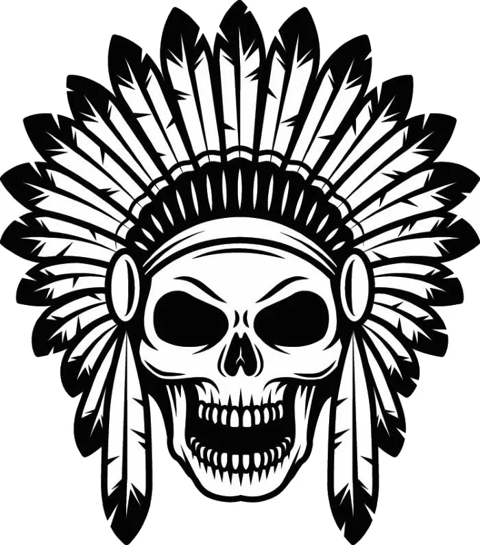 Skull with Tribal Headdress