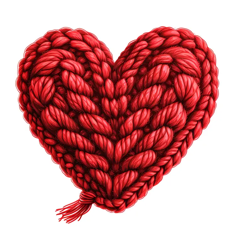 Red Knitted Heart