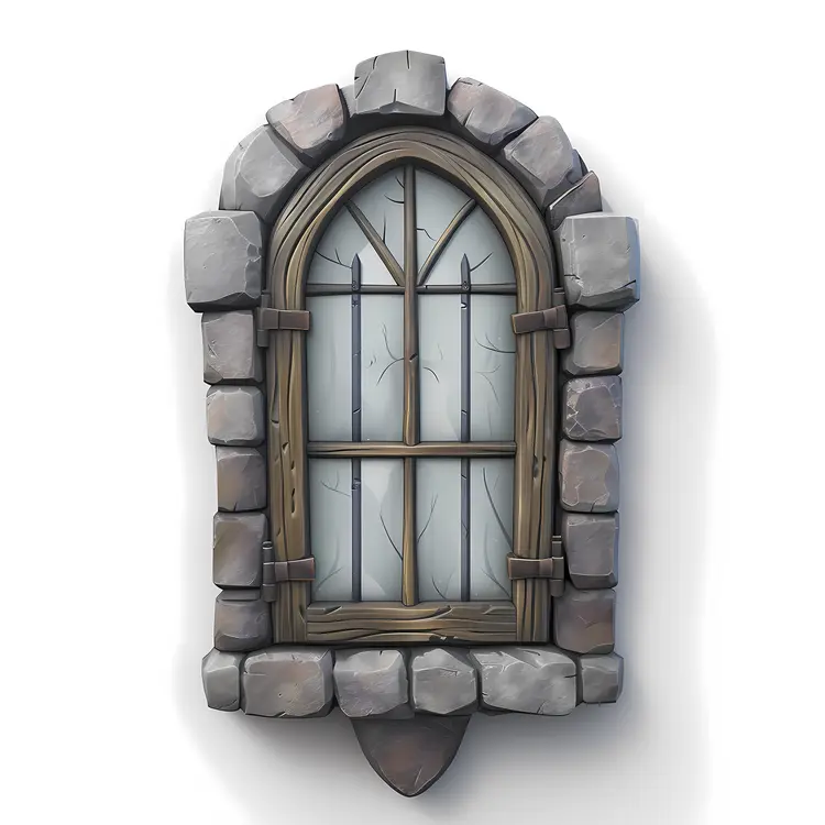 Rustic Stone Arched Window