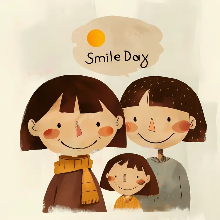 Family Smiling on Smile Day