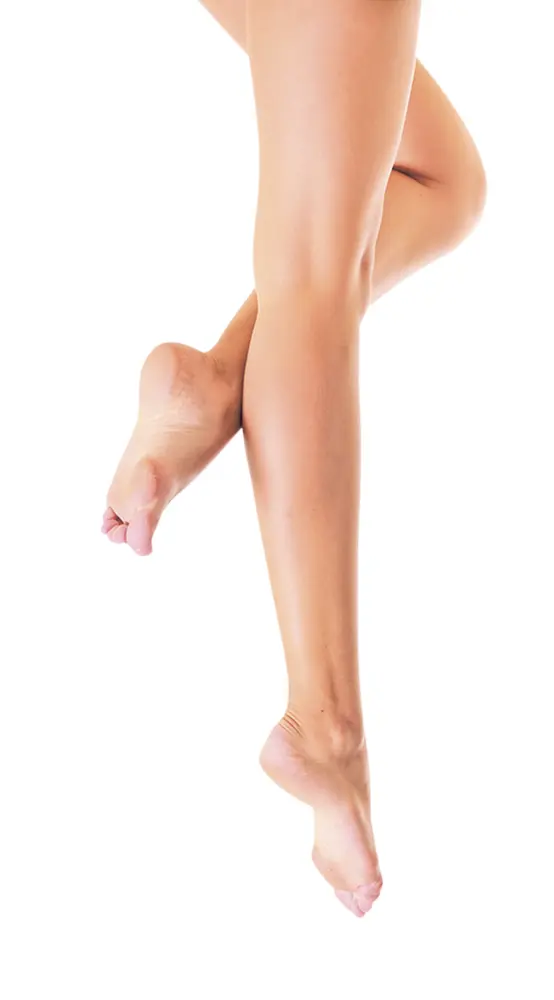 Smooth Bare Legs in Crossed Pose