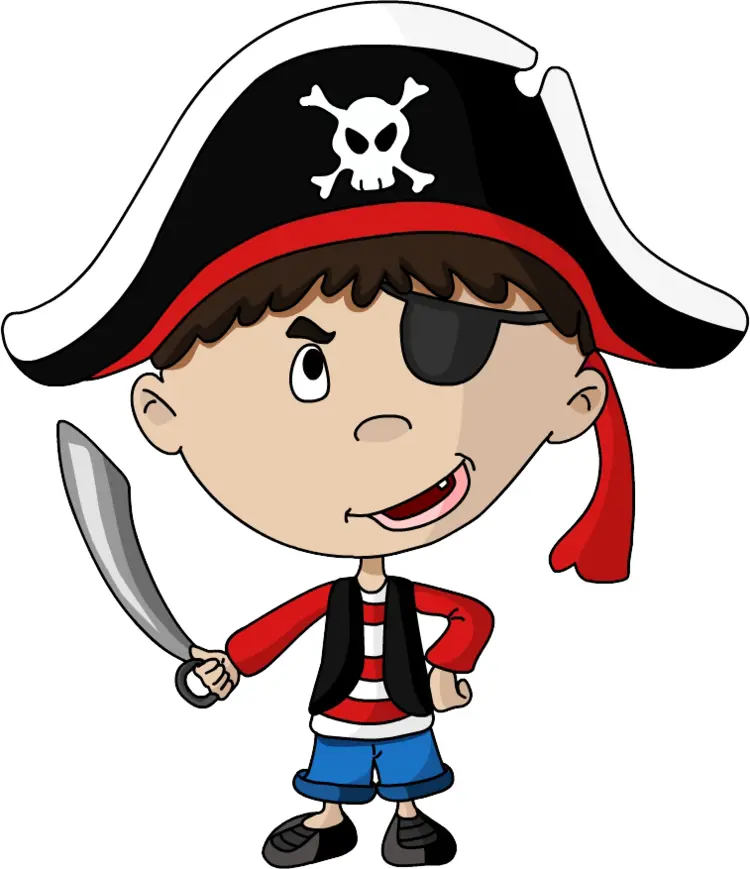 Cute Pirate Kid with Sword