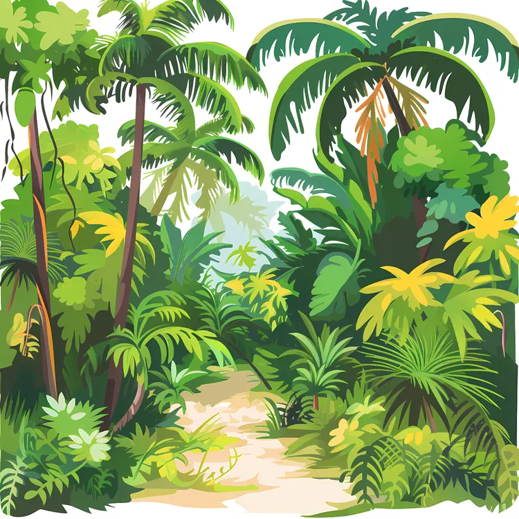 Vibrant Jungle Path