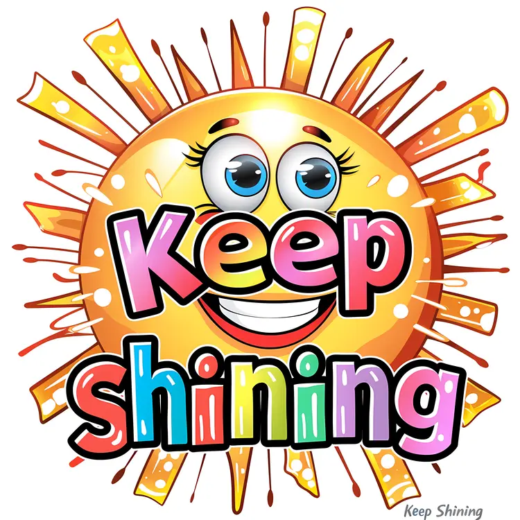 Keep Shining Sun Cartoon