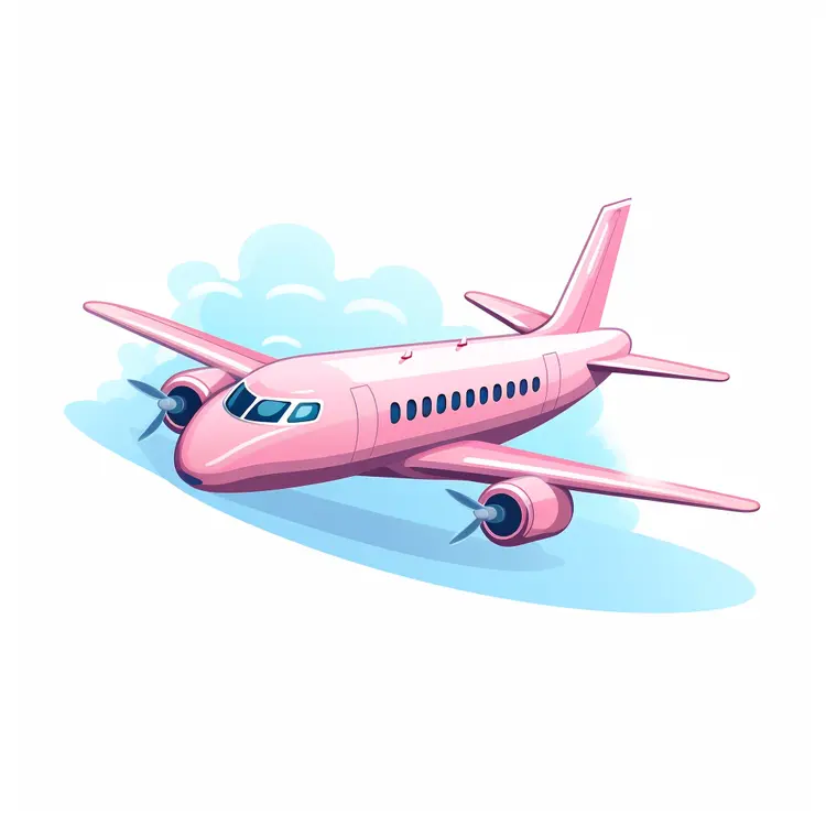Pink Airplane in the Sky