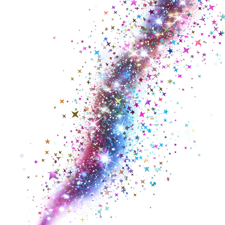 Colorful Stars in Abstract Art