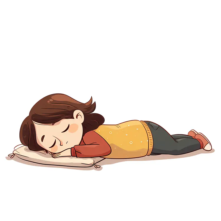 Child Sleeping Peacefully on Pillow
