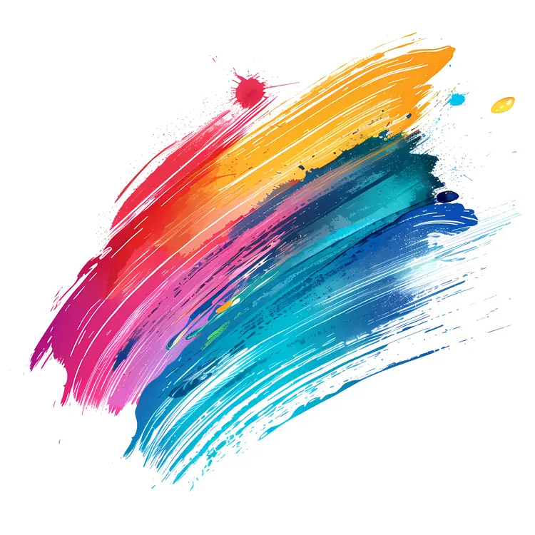 Vibrant Colorful Brush Strokes
