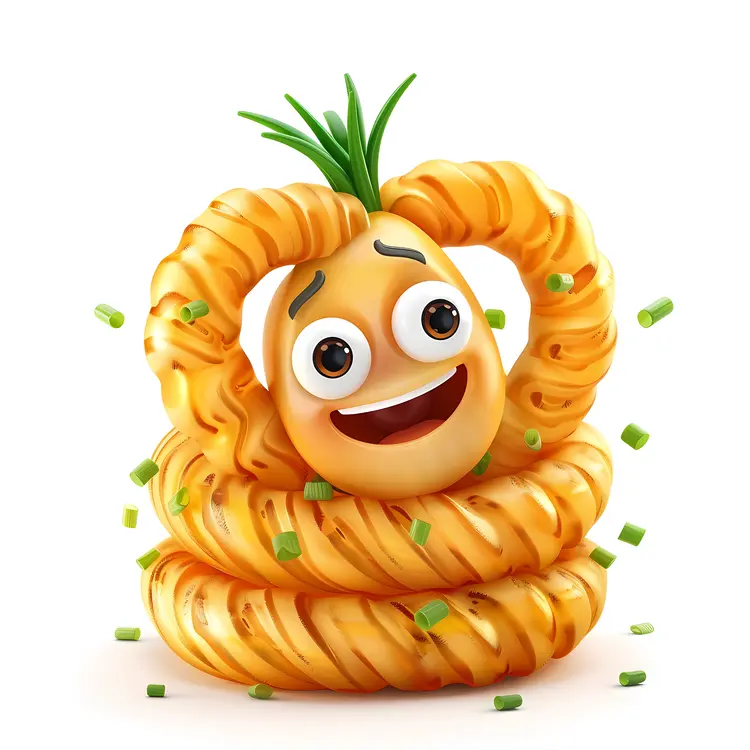 Smiling Cartoon Onion Ring
