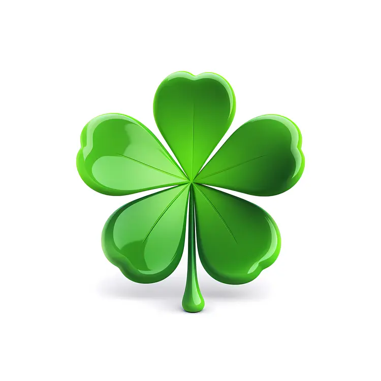 Lucky Four-Leaf Clover Illustration