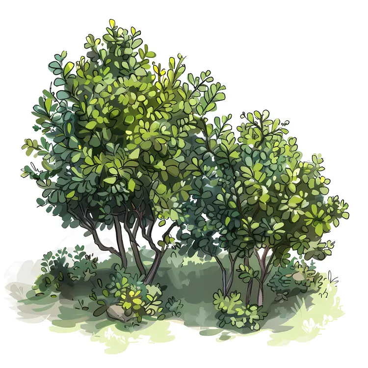 Green Trees in Garden