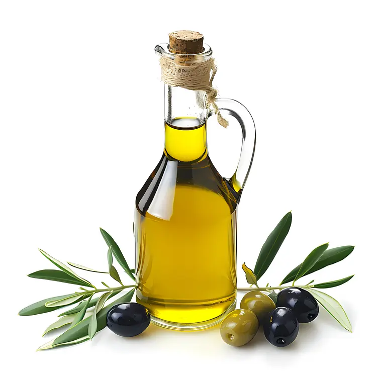 Olive Oil Bottle with Olives