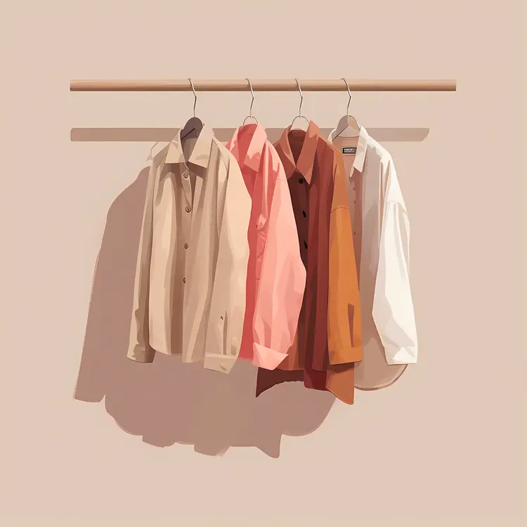 Assorted Shirts on Hangers