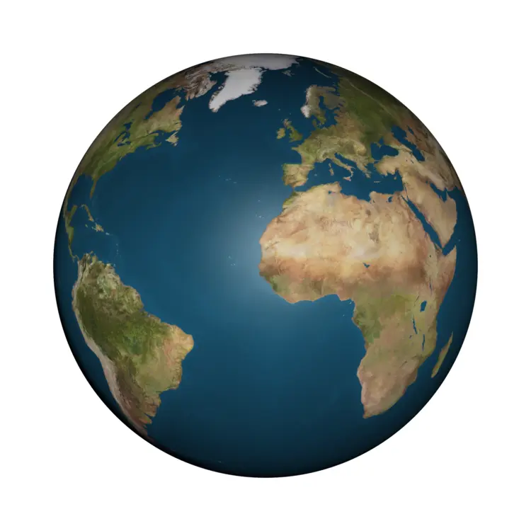 Realistic Earth Globe