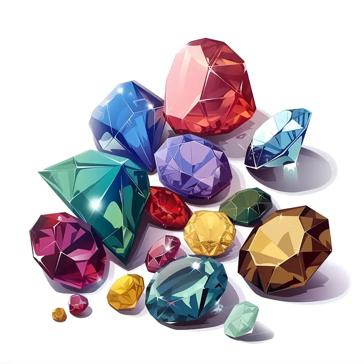 Pile of Colorful Gems