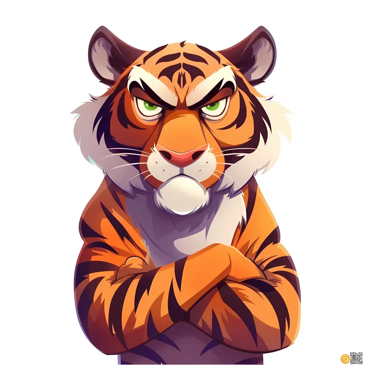 Angry Cartoon Tiger