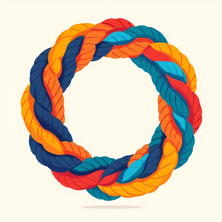 Colorful Rope Circle Design