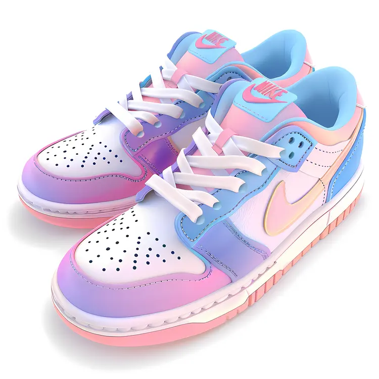 Colorful Low-top Nike Sneakers