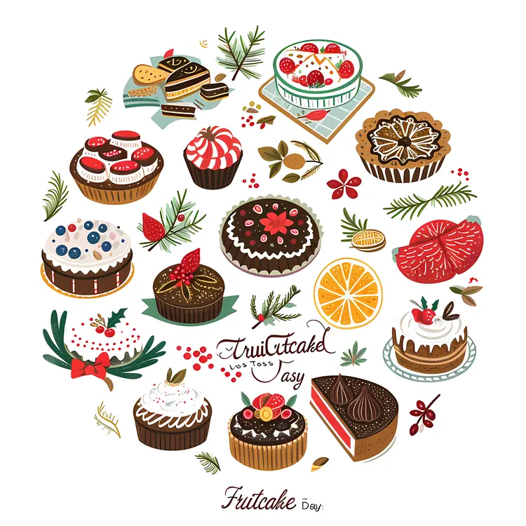 Assorted Fruitcakes with Berries