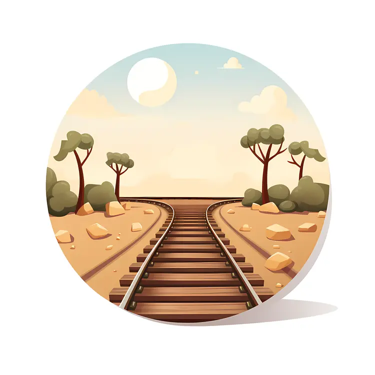 Railroad Tracks in Nature