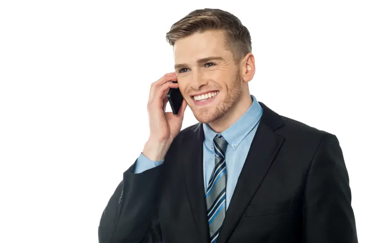 Smiling Man on Phone
