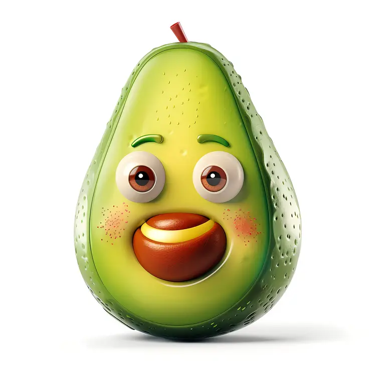 Smiling Avocado Cartoon