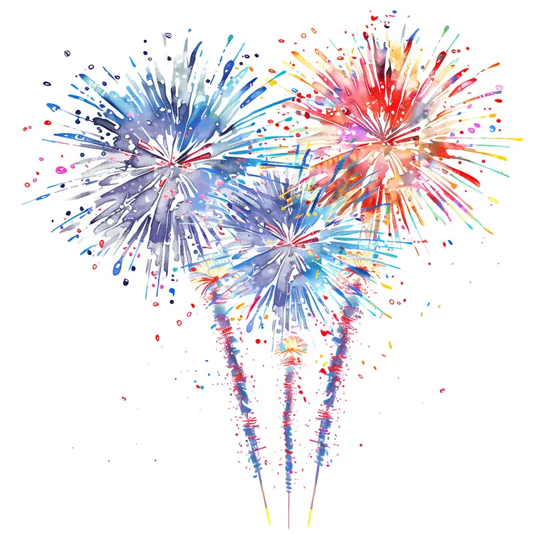 Colorful Fireworks Display