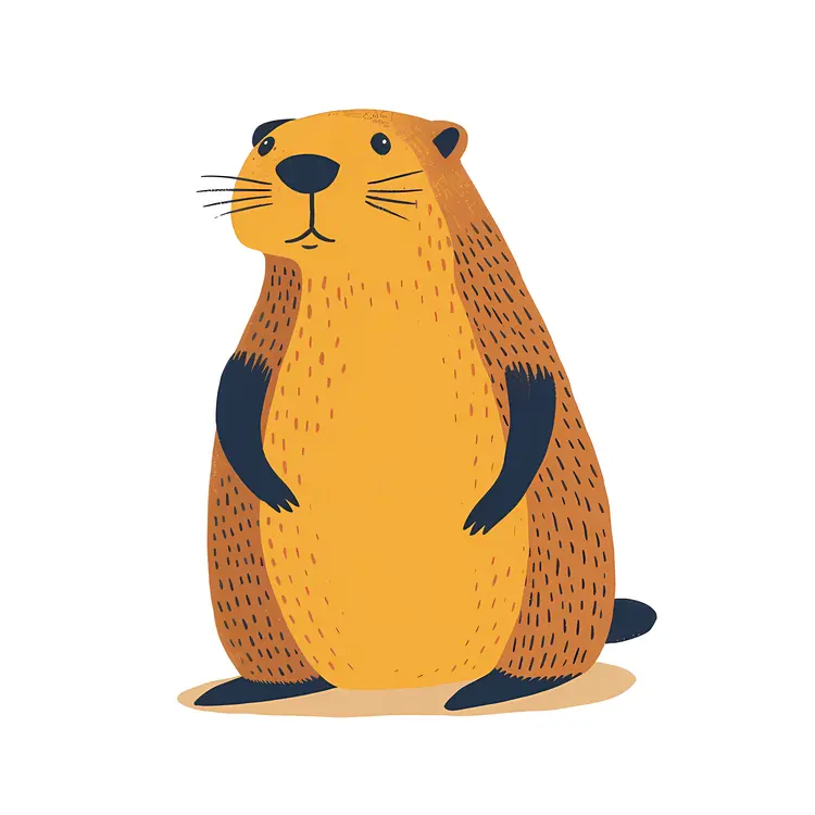 Cartoon Groundhog Standing