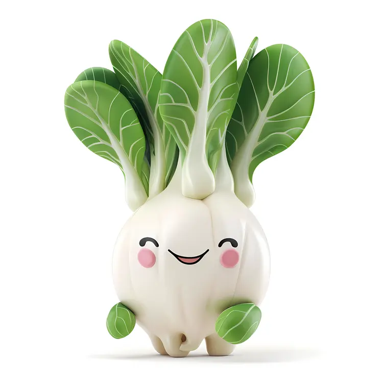 Happy Bok Choy Cartoon