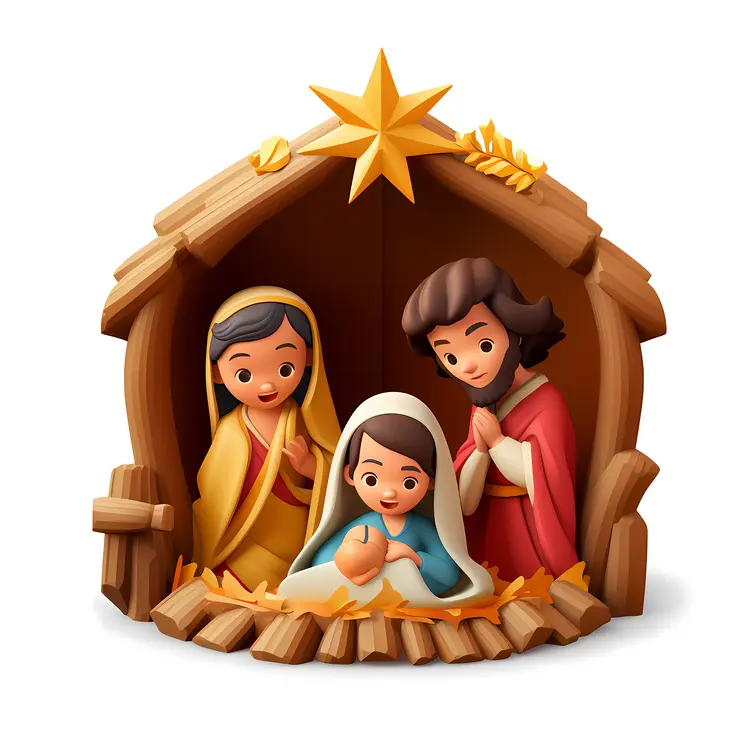 Nativity Scene with Holy Family