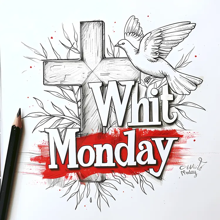 Whit Monday Dove with Cross