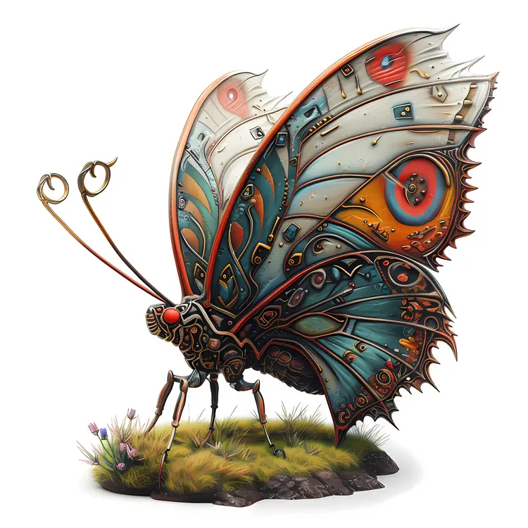 Steampunk Mechanical Butterfly Art