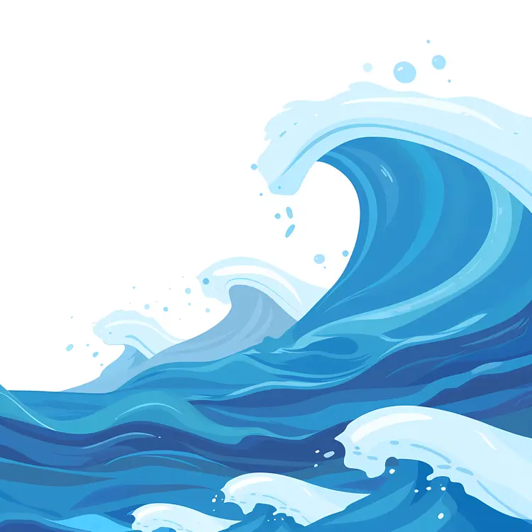 Blue Waves in the Ocean