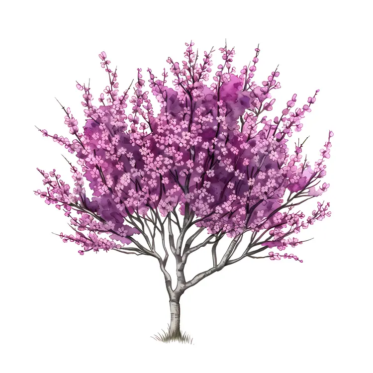 Pink Blossoming Tree in Spring
