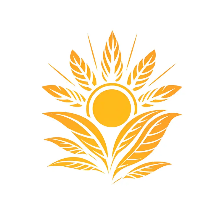 Sun and Wheat Symbol