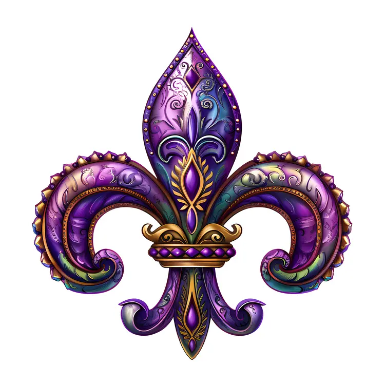 Colorful Fleur-de-lis Ornament
