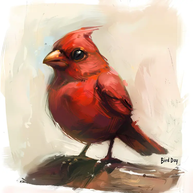 Red Cardinal Bird Illustration