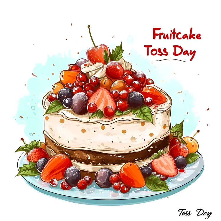 Fruitcake with Berries for Fruitcake Toss Day