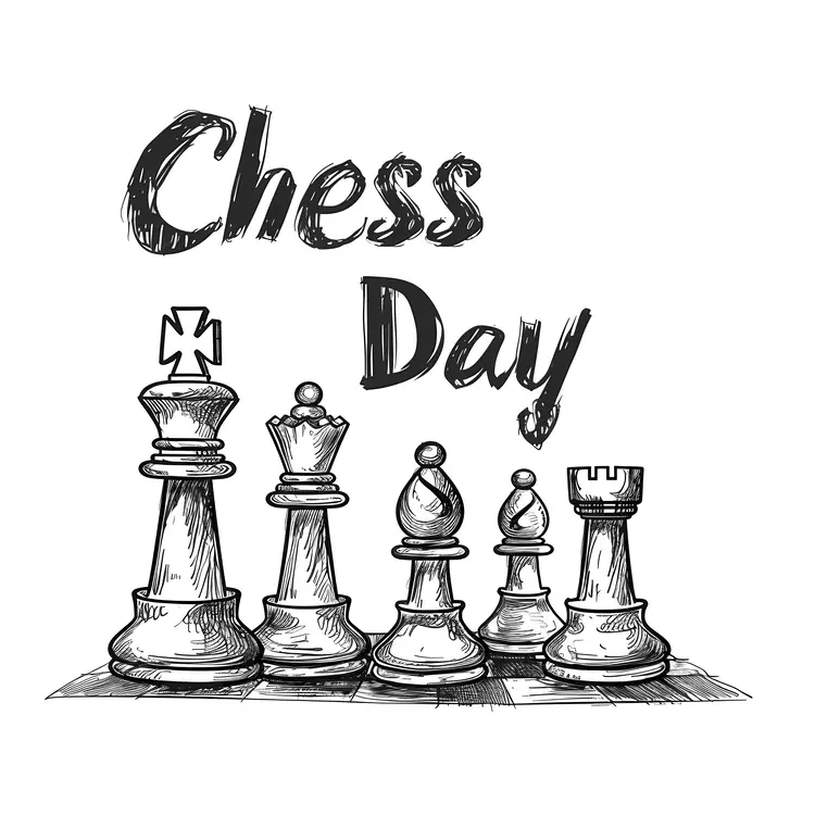 Chess Day with King and Queen